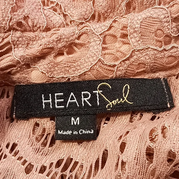 HeartSoul Lace Mini Dress Pink Size Medium - Picture 15 of 16